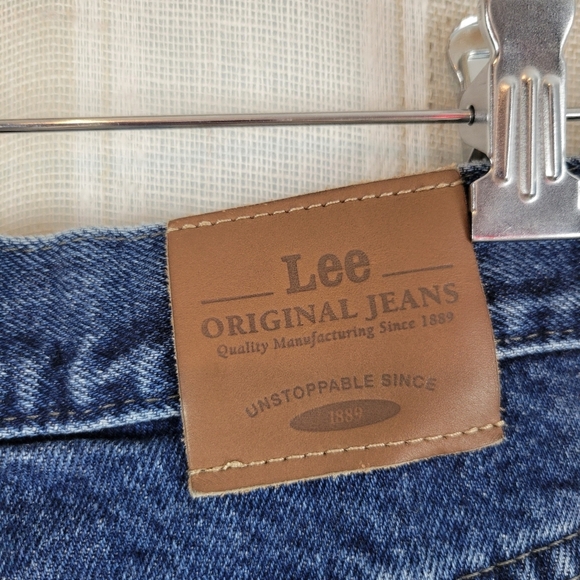 Vintage Lee Denim Jeans Blue Size 18 Short Loose‎ Fit Mom Jeans - Picture 8 of 10